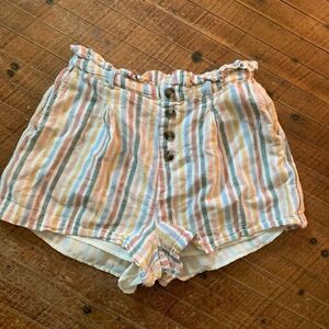 American Eagle striped lightweight flowy lined paper bag  S shorts